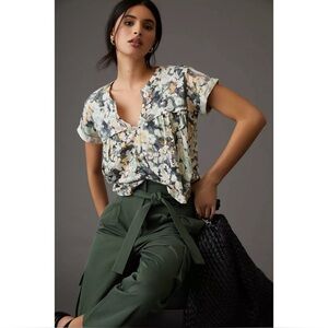 anthropologie • pilcro • babydoll henley tee